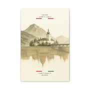 Vintage Sepia Gmunden Budapest – Fine-Art Illustration | Heimatstadt Collection | Vertical Wall Art