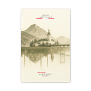 Vintage Sepia Gmunden Istanbul – Fine-Art Illustration | Heimatstadt Collection | Vertical Wall Art