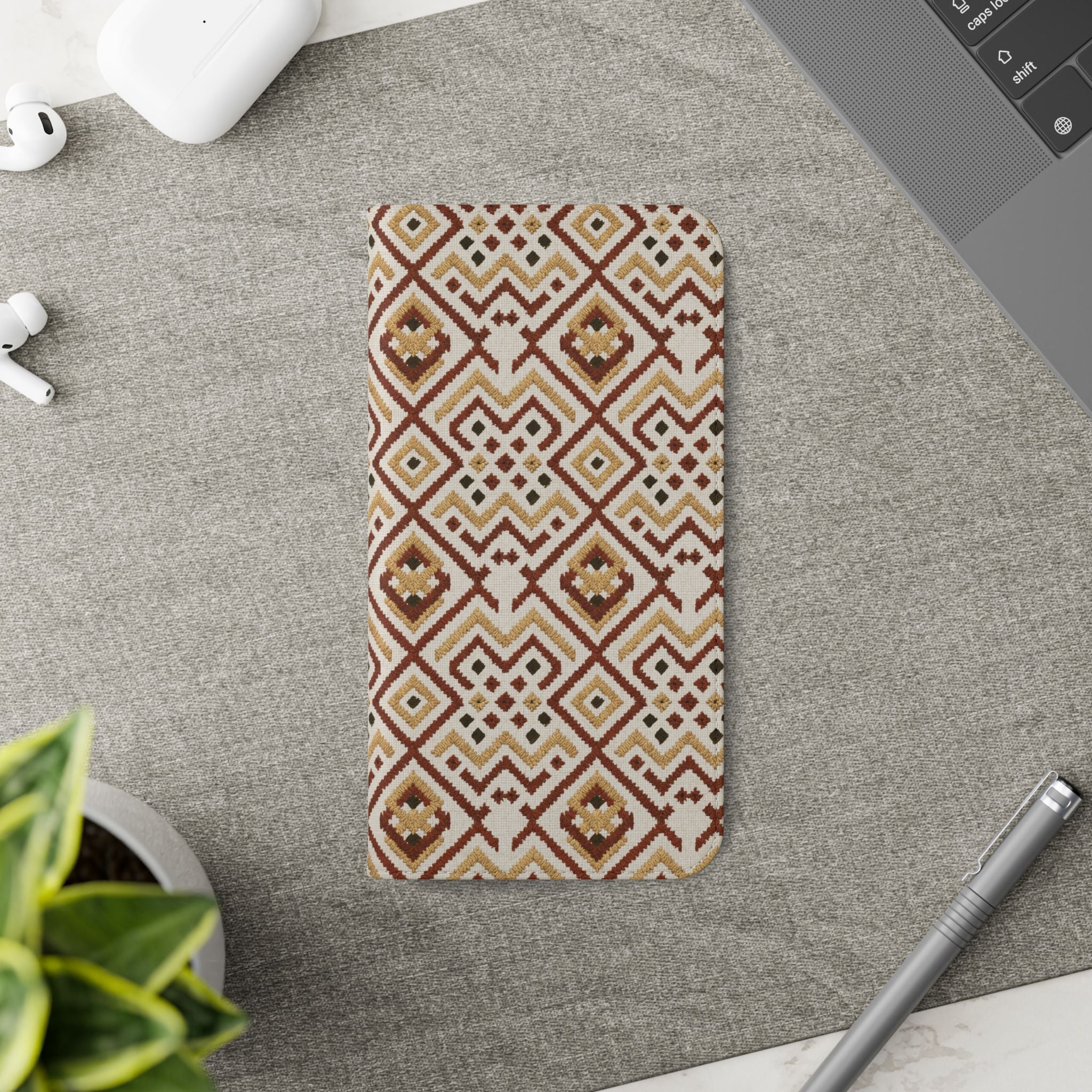 Munții în fire – Edition III “Heart of the Mountains” | Embroidery-Inspired Vegan Leather Case (iPhone series)