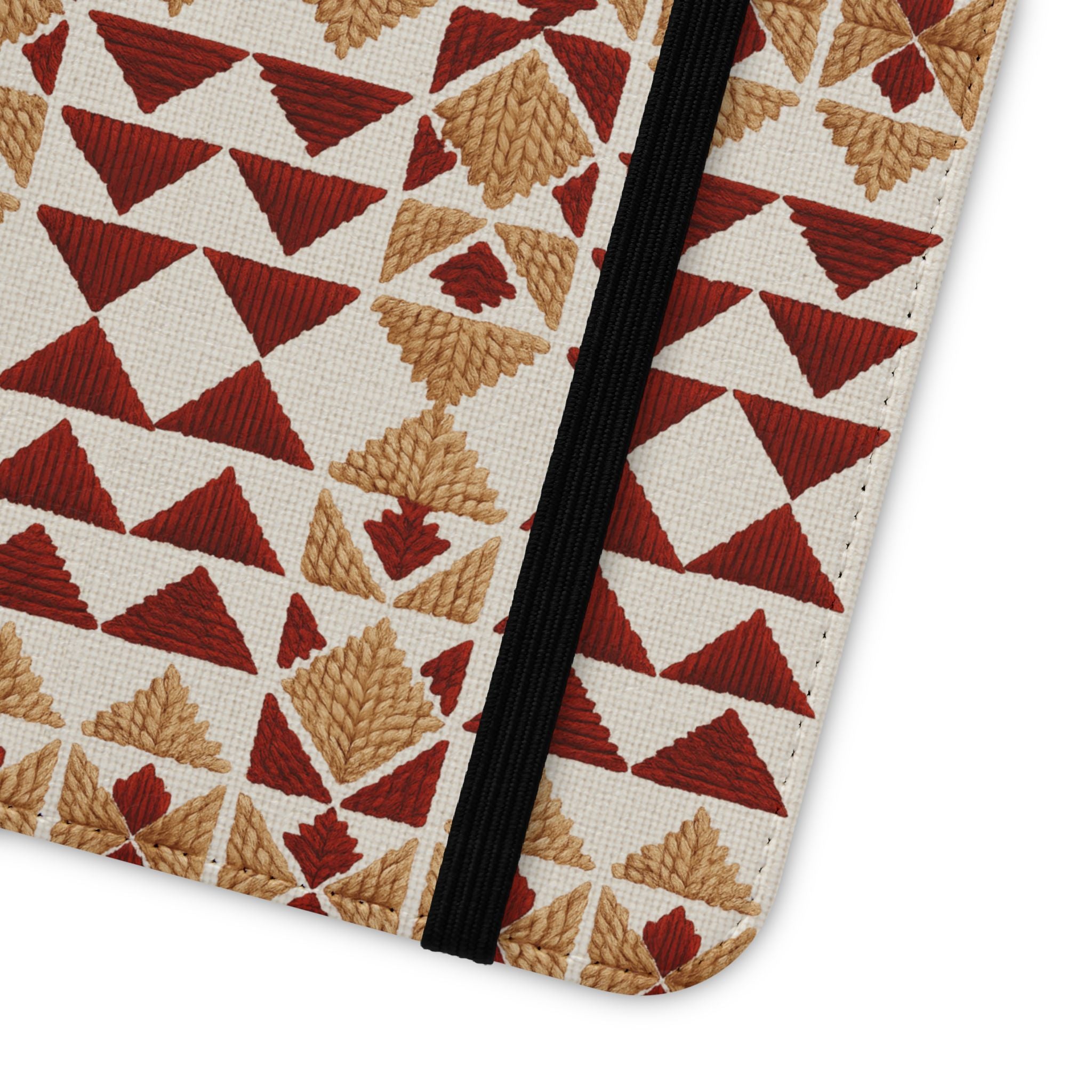 Munții în foc – Ediția II „Vârfuri și fire” | Husă din piele vegană inspirată de broderii (seria Samsung)