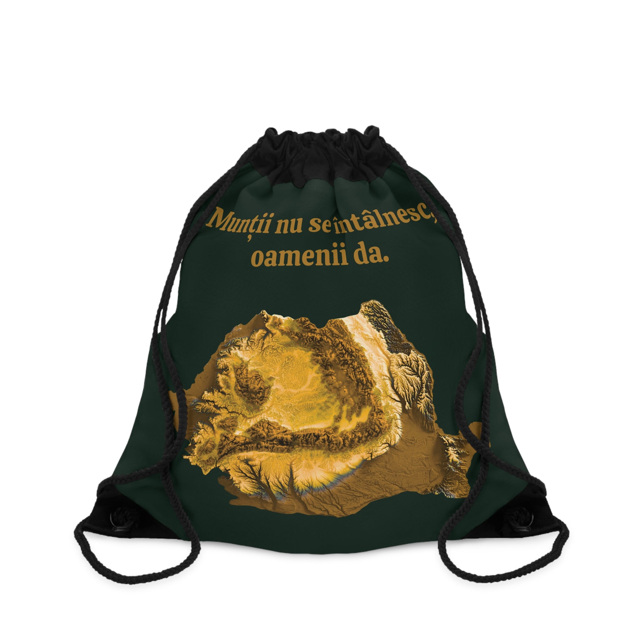 Carpathian Gold – Premium Drawstring Bag (Forest Green)