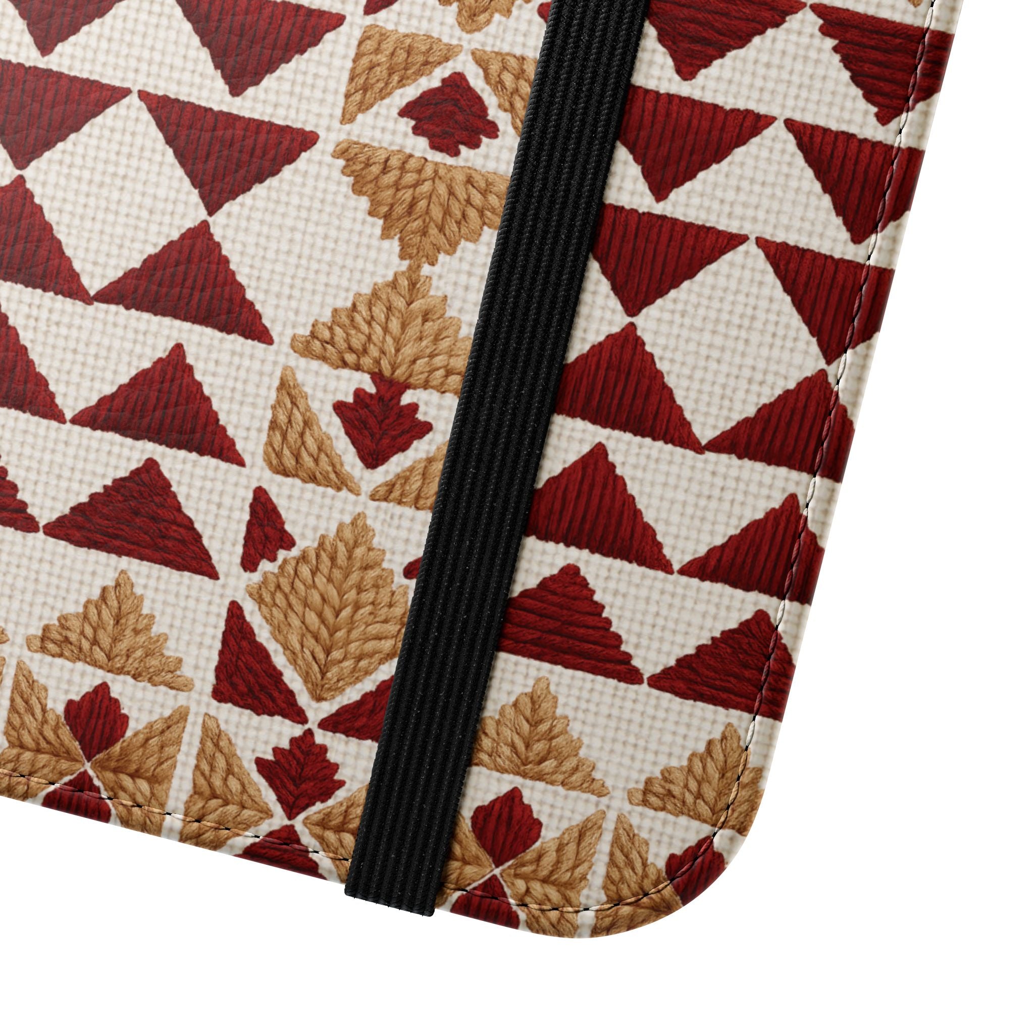 Munții în foc – Ediția II „Vârfuri și fire” | Husă din piele vegană inspirată de broderii (serie iPhone)