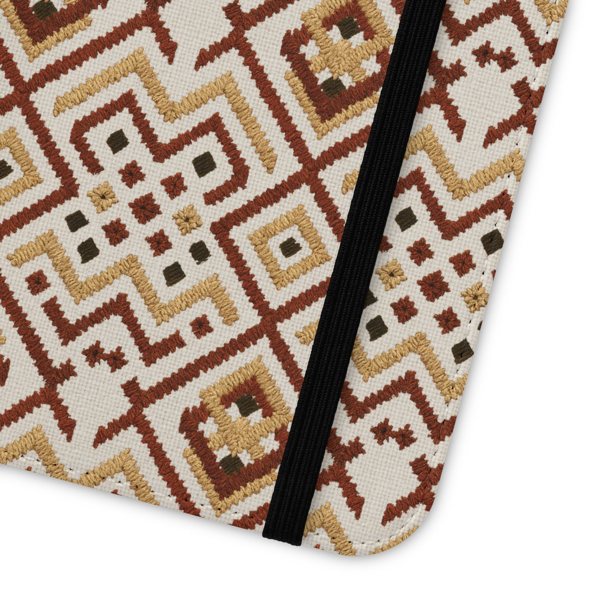 Munții în foc – Ediția a III-a „Inima Munților” | Husă din piele vegană inspirată de broderie (seria iPhone)