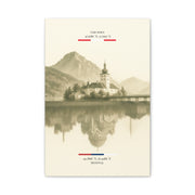 Vintage Sepia Gmunden Belgrade – Fine-Art Illustration | Heimatstadt Collection | Vertical Wall Art