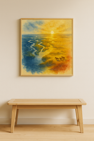 Delta Dunării – Watercolor Canvas Print