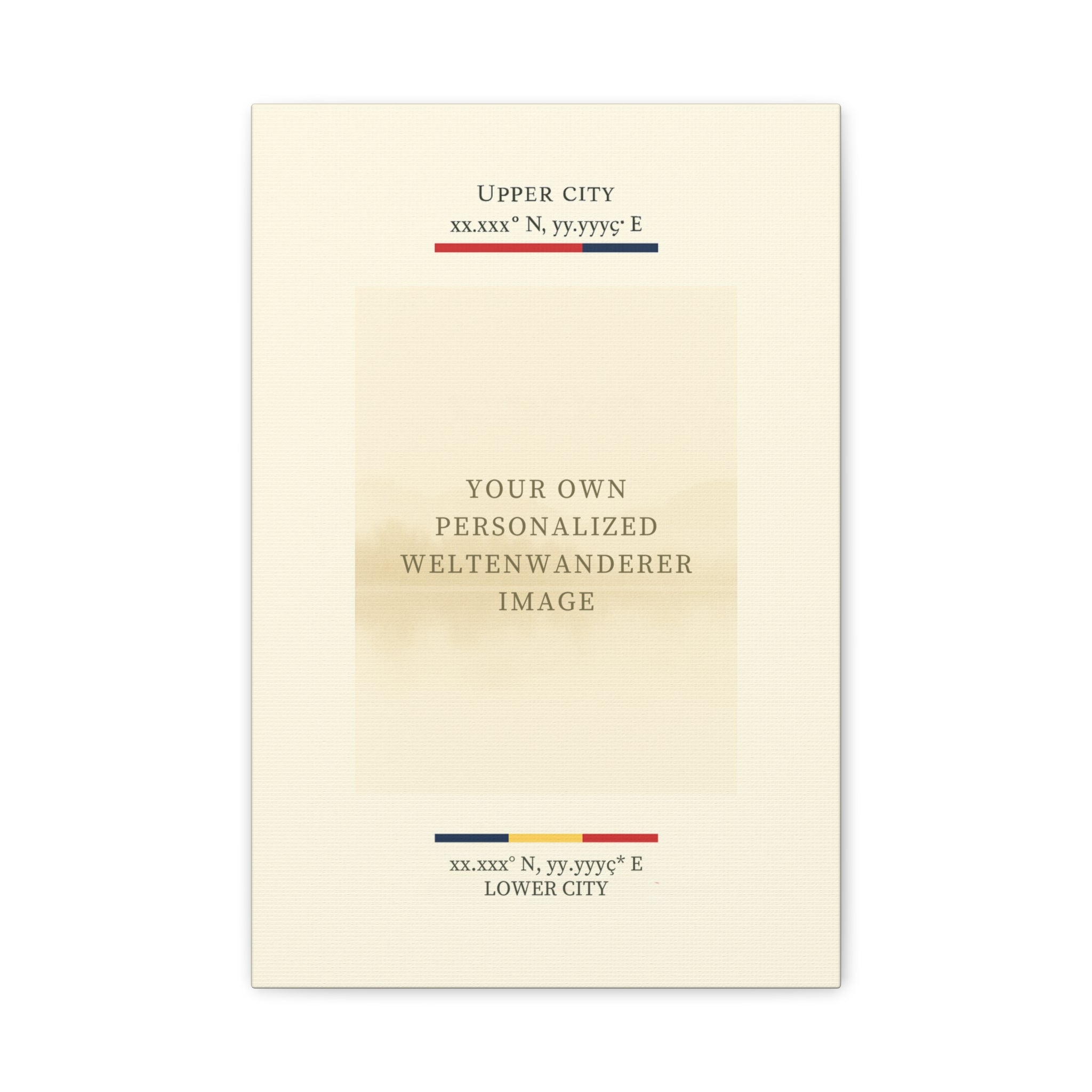 Custom Heimatstadt Canvas – Personalized City Duo | Fine-Art Sepia Illustration