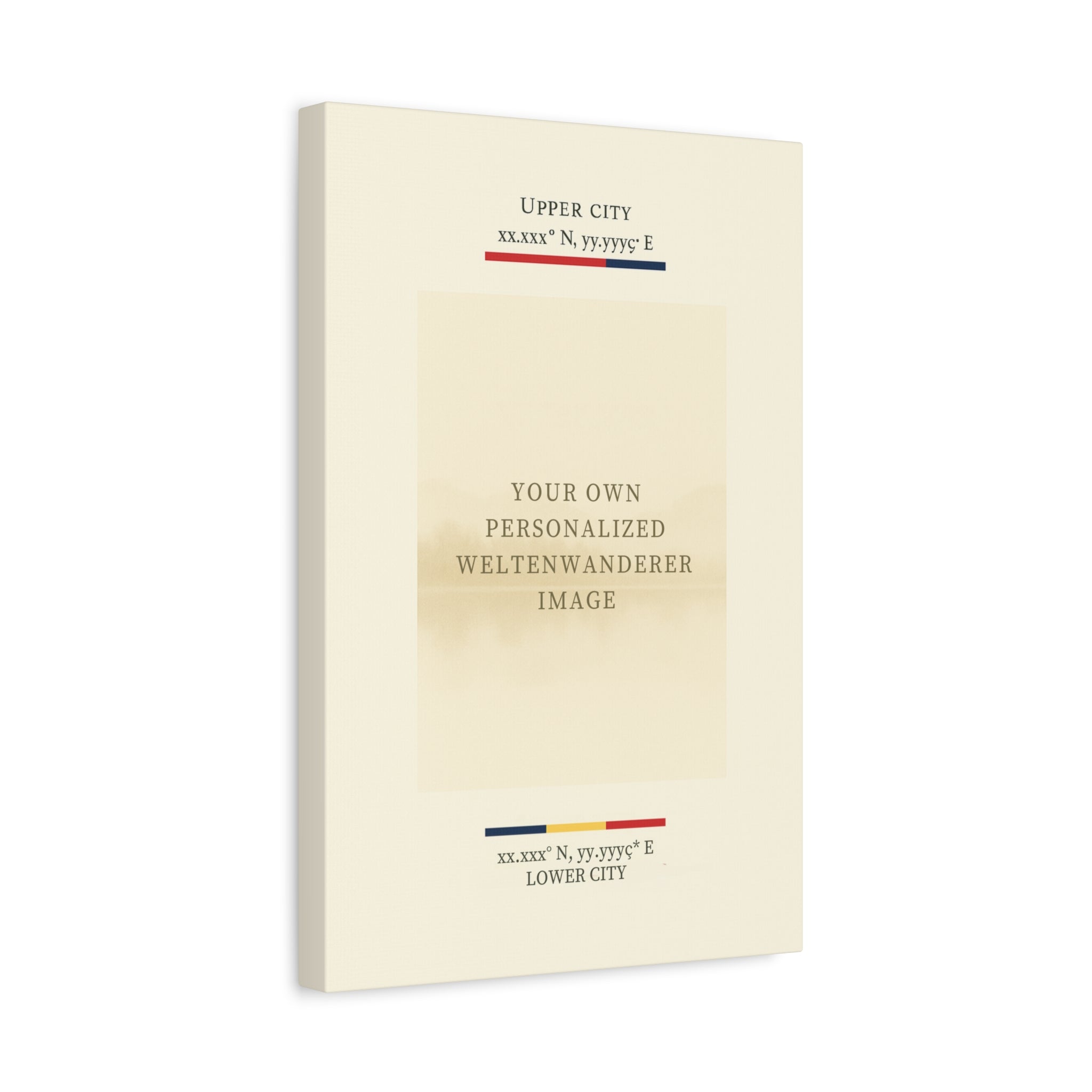 Custom Heimatstadt Canvas – Personalized City Duo | Fine-Art Sepia Illustration