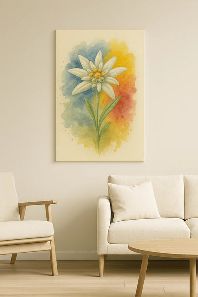 Floarea de Colț – Watercolor Canvas Print